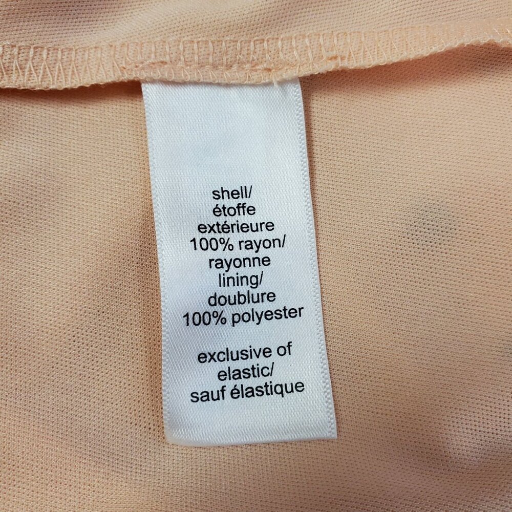 Maurices Maxi Sundress Women Size L Peach Black Polka Dot Halter Elastic Back - Picture 10 of 12